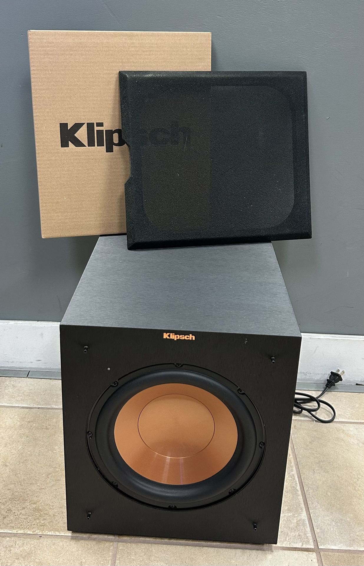 klipsch  R-10sw Subwoofer With A Built In Amp And Box  