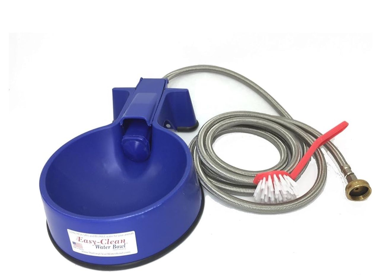 Water Bowl with 10 foot Long Stainless Steel Hose