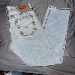 Levi’s 501 Original size W34 L32 Men’s Blue Straight Leg Button Fly Jeans