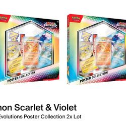 Prismatic Evolutions Poster Collection Lot Of 2