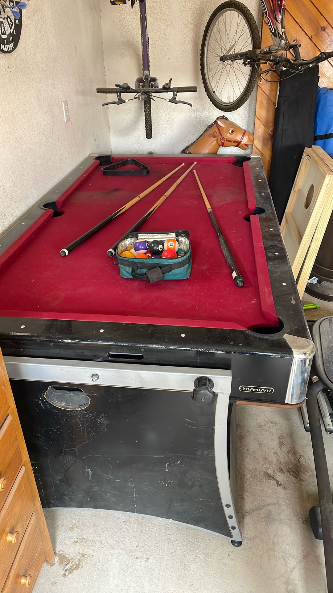 Pool Table, Air Hockey Deluxe Table