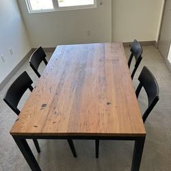 Room & Board Parsons Dining Table w/4 Cushioned Chairs