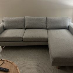 West Elm Eddy 90” Sectional With Reversible Chaise