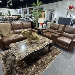 2 Pc Power Recliner Sofá And Loveseat 