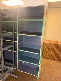 Blue shelve