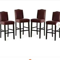 Bar Stool with Studded Decor 