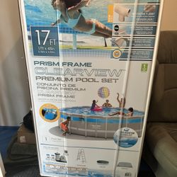 Intex 17ft X 48” Prism Frame Clearview Premium Pool Set