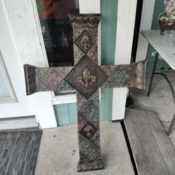 western style with rich colors and textured details, including fleur-de-lis and other patterns. $25