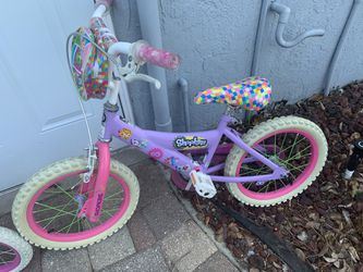 16” shopkins bike and Minnie Mouse toddler