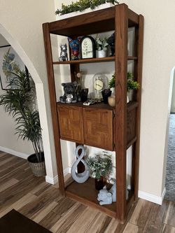 Oak shelves