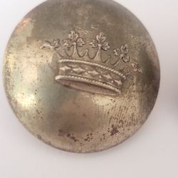 18th Century Spanish Crown Military Buttons Silver