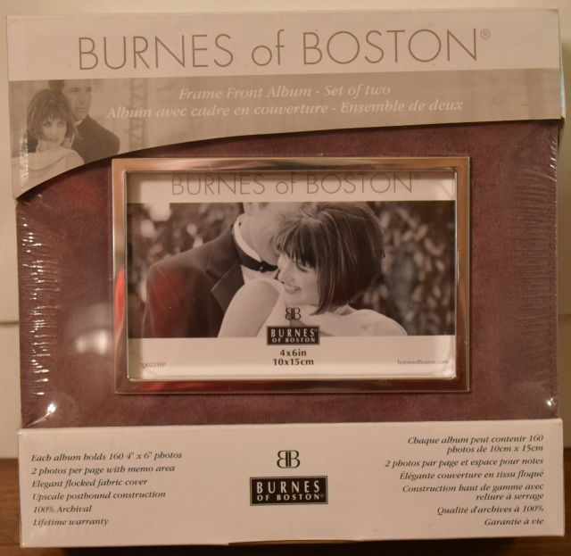 New Burnes of Boston 4" x 6" Frame Front Photo Album (Set of Two)
