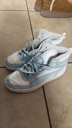 Puma High-Top Sneakers White and Blue