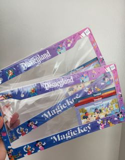 Disneyland Magic Key license plate covers