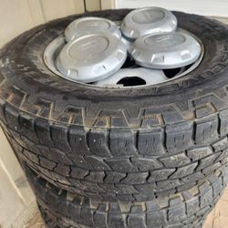 Set Of Copper Tires And Rims Ford