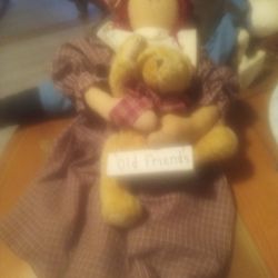 Vintage 1978 Raggaty Ann Style Country Doll