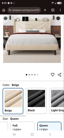 Queen Bed, Mattress, Encasement, and Cover