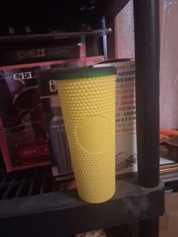 Starbucks Yellow Studded Tumbler with Lid