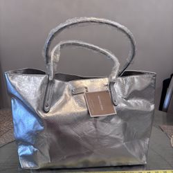 Michael Kors Silver Tote Bag 