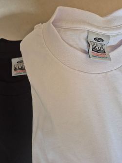 PRO CLUB WHITE 12 PC BLACK 6 PC TOTAL 18 PC MAN'S HEAVYWEIGHT COTTON SHORT SLEEVE T SHIRT SIZE L TALL
