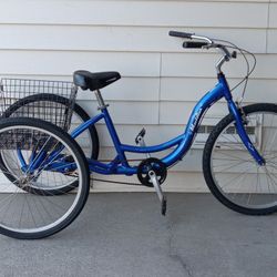 26 INCH Adult Schwinn Meridian Single Speed Three Wheeler Super Nice REAR BASKET Like New Great Deal