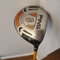 Ping G10  hybrid driver 4 wood  17 degrees stainless steel w/ r flex shaft Golf Club 