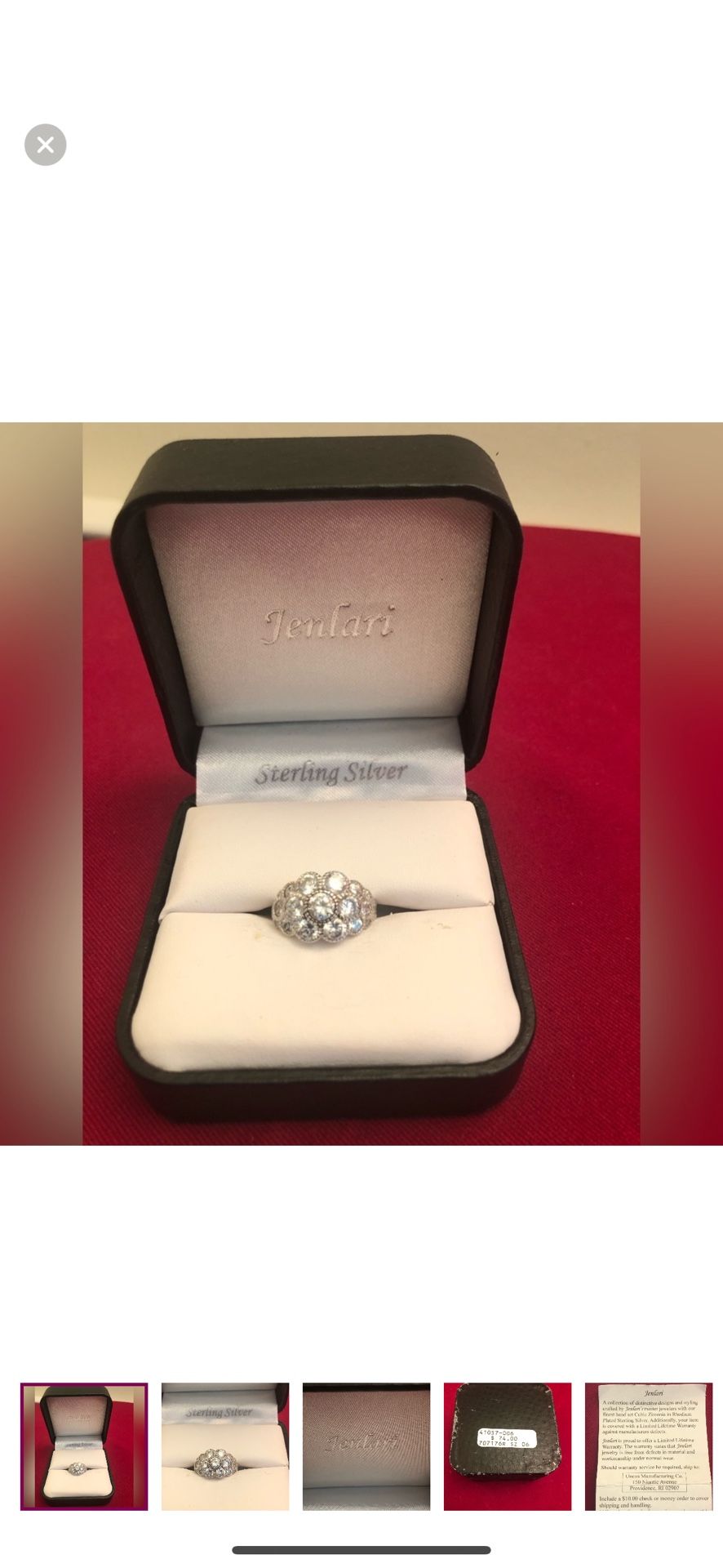 Jenlari cocktail ring size 6