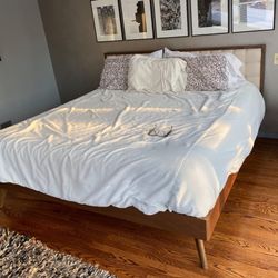 Queen Size Bed Frame and Mattress 