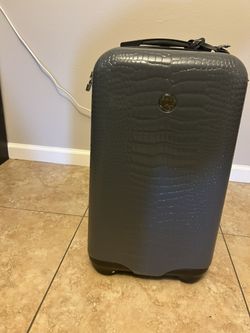 Gray Textured Suitcase 