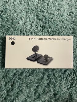D302 3 in 1 Portable Wireless Charger