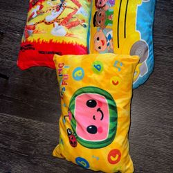 Kids Cute Pillows Cheetos School Bus And Coco melon 