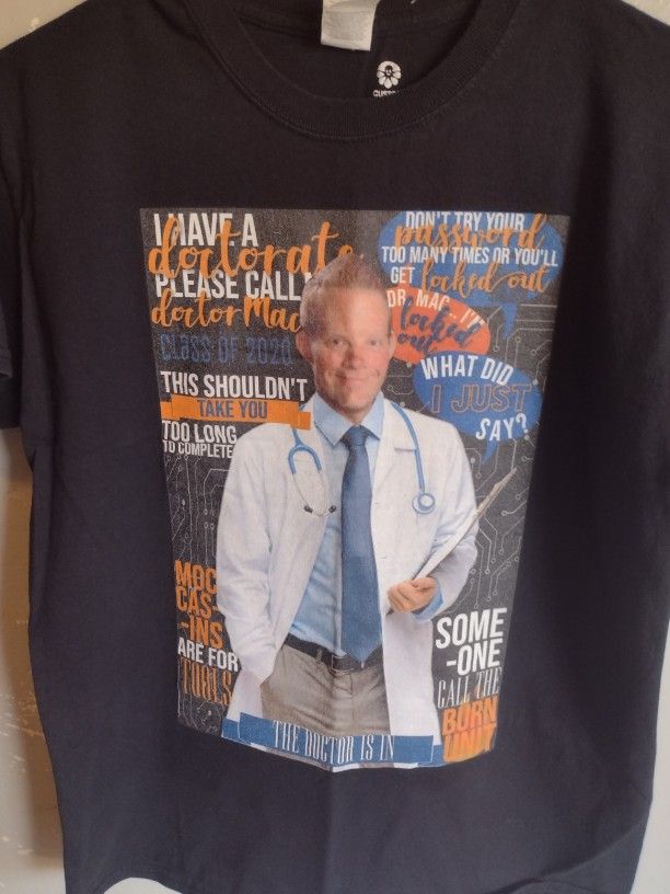 Custom Ink,Dr Mac, Men's Med T-shirt & Free Thank You Gift