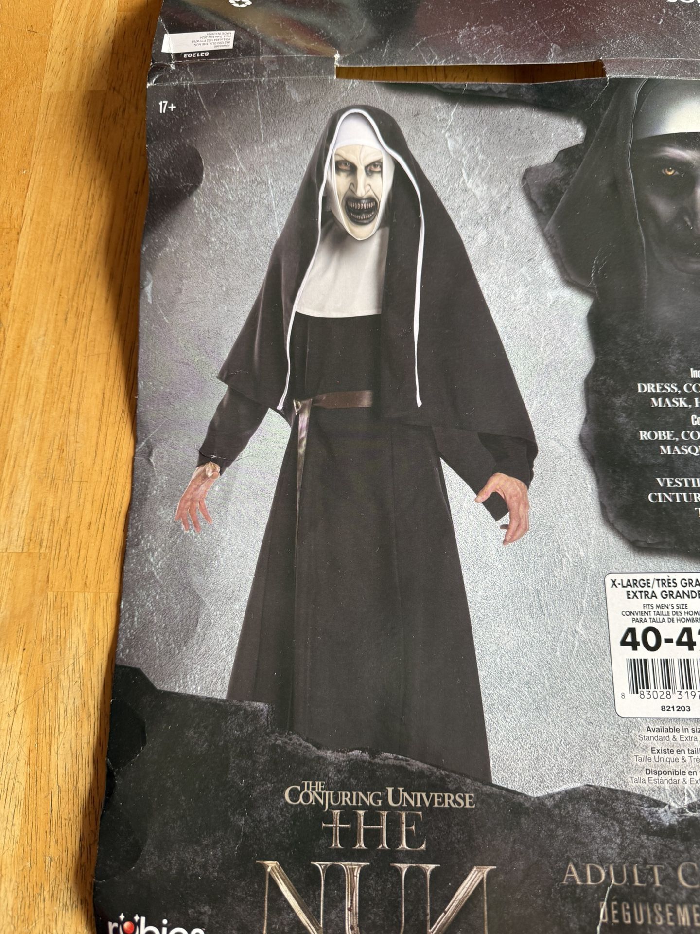 Used Once, The Conjuring Nun Scary Fright Horror Costume Movie Adult XL