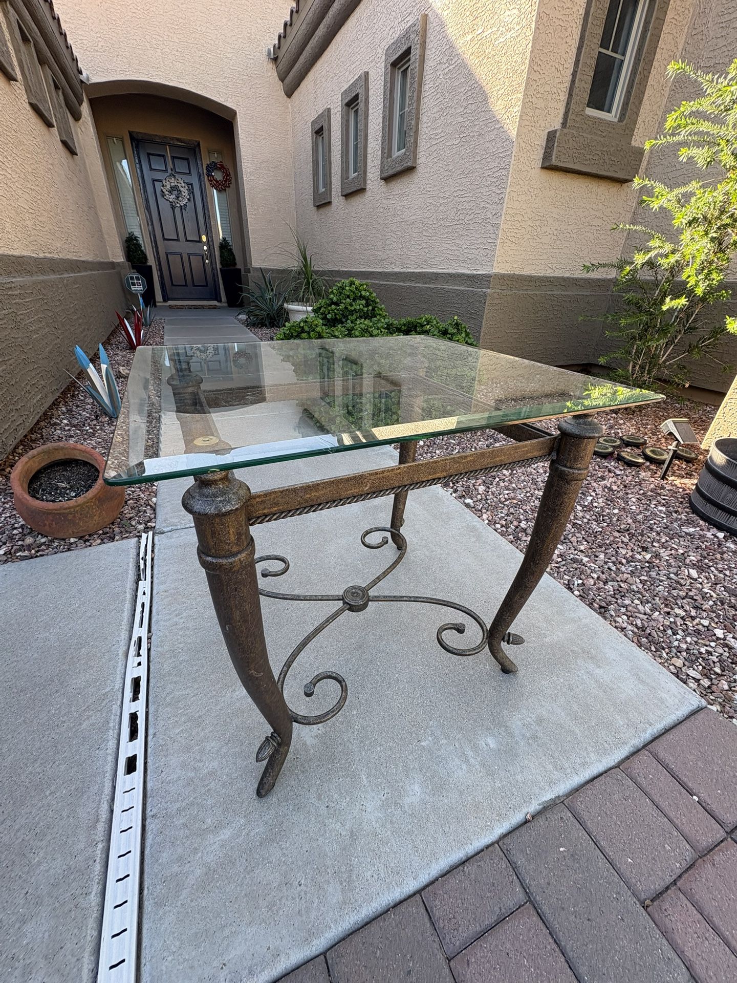 Glass Coffee Table And Side Table