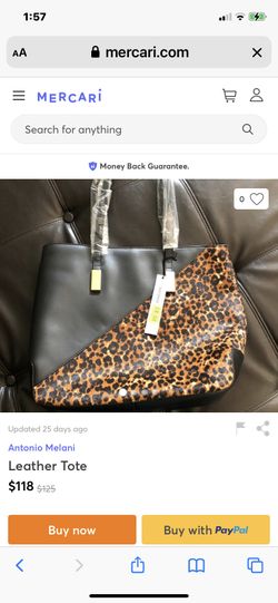 Antonio Melani leopard mix leather tote