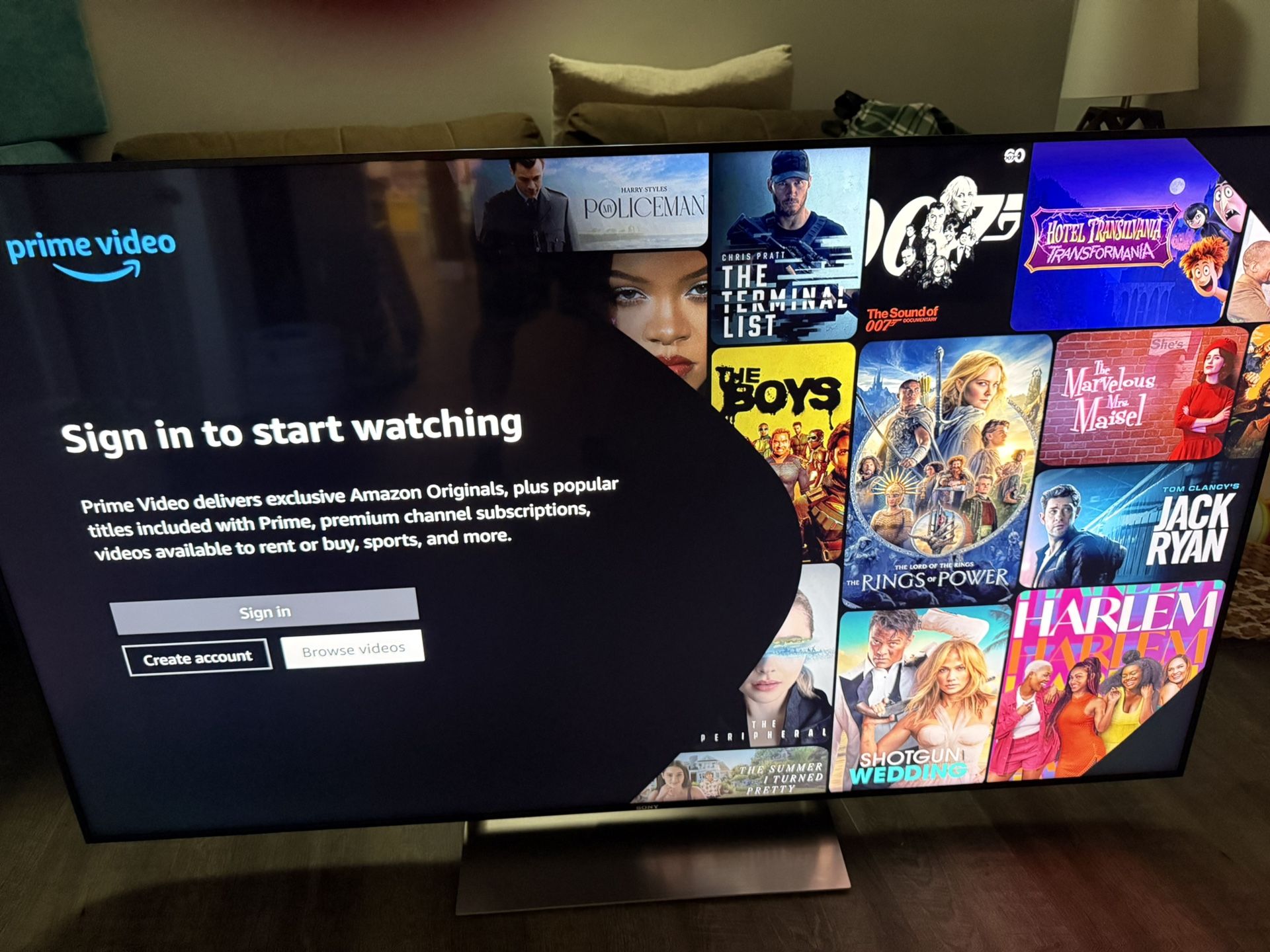 Sony Bravia 65” with the stand