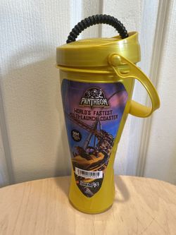 Busch Gardens Williamsburg souvenir cup Pantheon rollercoaster 8.5”