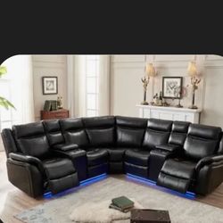Black Leather Couches 