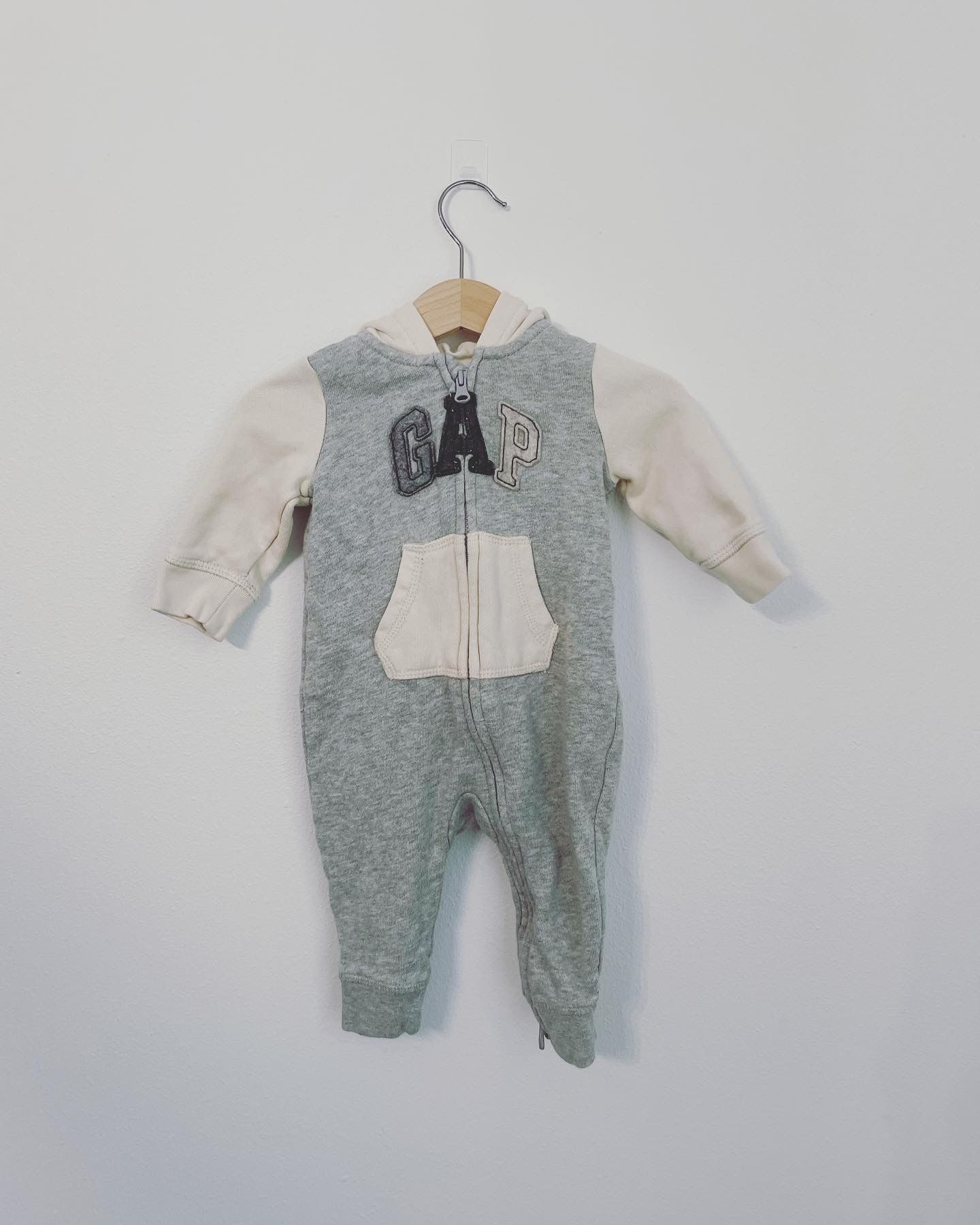 Baby gap hooded bodysuit. Size 3/6 months.