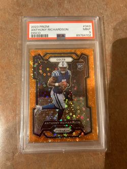 2023 Prizm Anthony Richardson Orange Disco Rookie Card PSA 9