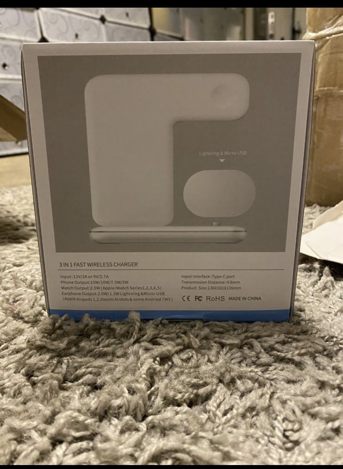 White Wireless charger