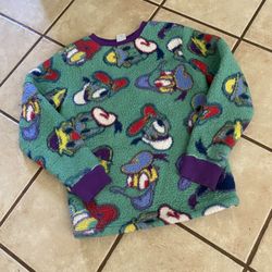 (N49) Disneys Donald Duck Sherpa Fleece Top Size XS