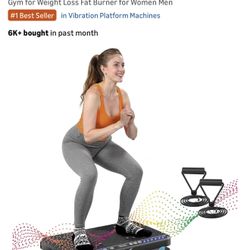 AXV Vibration Plate Fitness Machine w/ Bands + Remote 