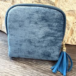NEW Small Travel Jewelry Case, Soft Velvet Organizer Pouch 