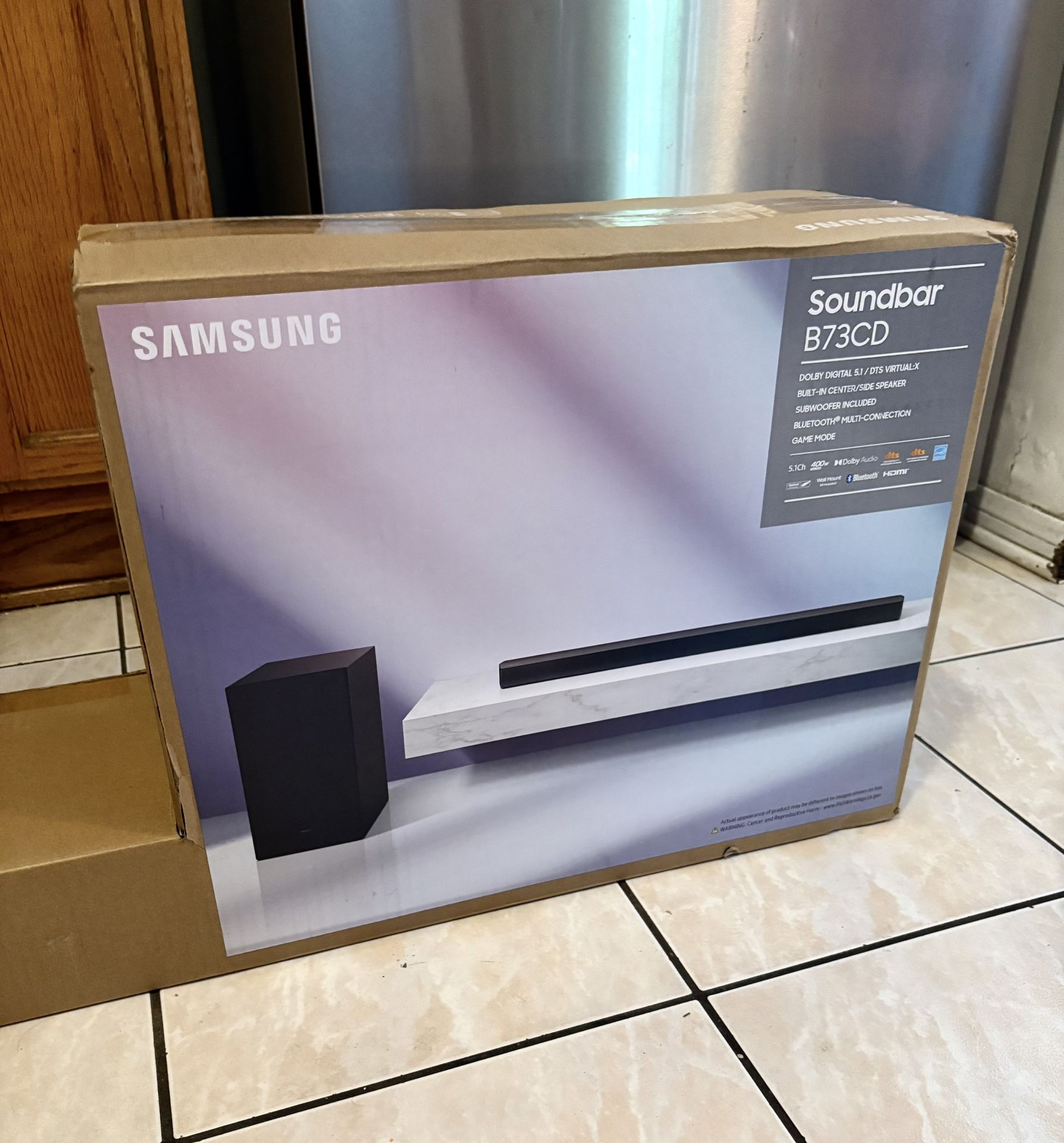 Samsung HW-B73CD 5.1ch Soundbar System w/ Wireless Subwoofer – Dolby Audio, HDMI ARC, Game Mode