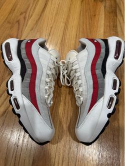 Nike SIZE 11 Air Max 95 Essential Shoes Sneakers Black White Red DQ3430-001