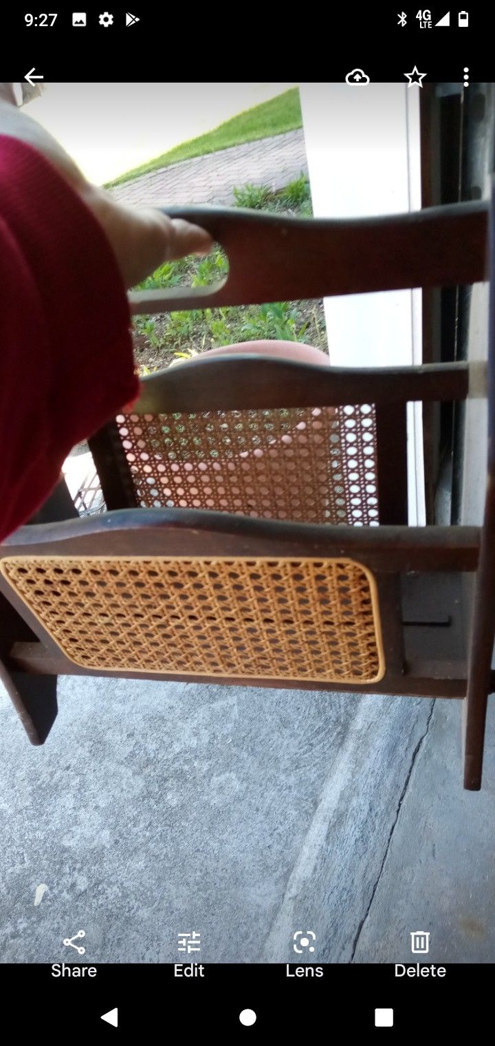 Vintage Wooden Magazine Rack