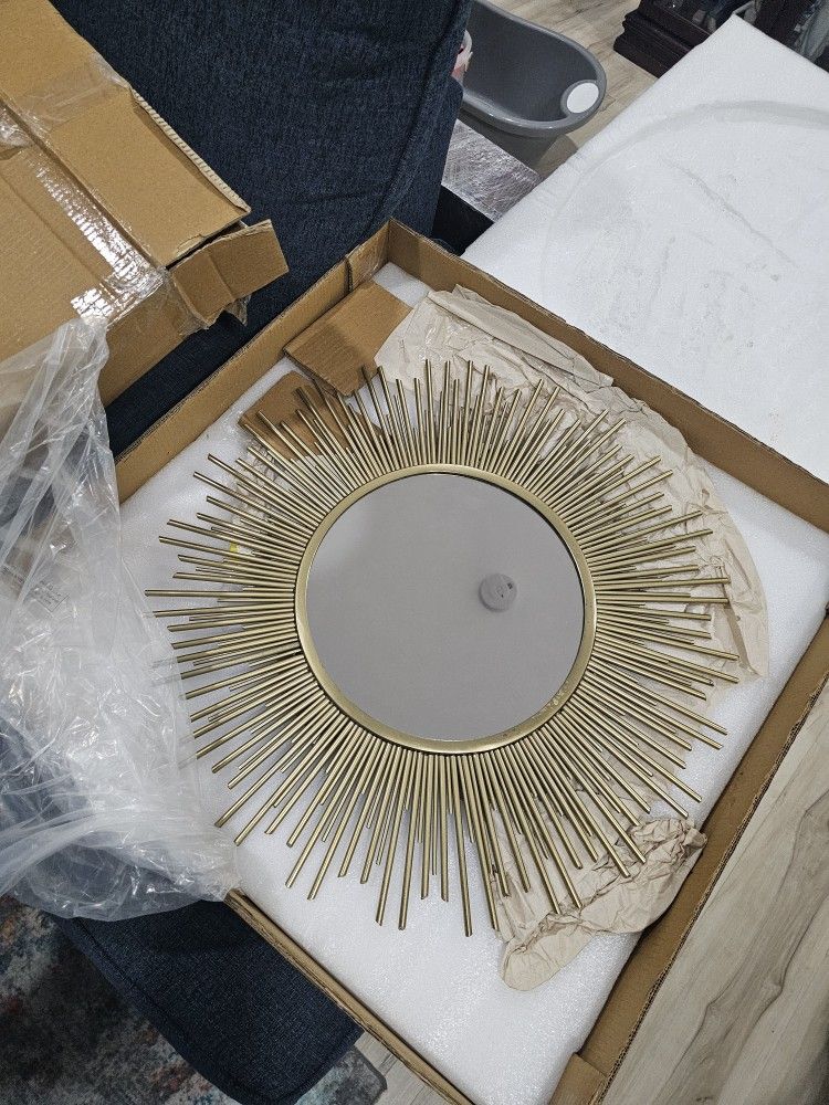 Bronze Sun With Rays Mirror Brand New In Box