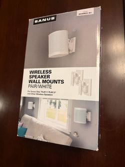 Sanus Wireless Speaker Wall Mounts Pair White