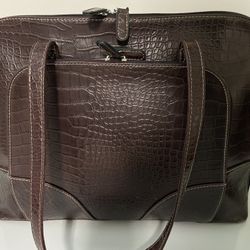 Leather Handbag For Women - Fits 15.6” Laptop
